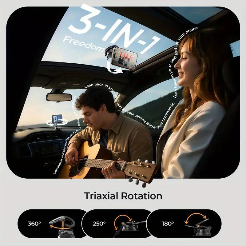 🔥Buy More Save More🔄360° Adjustable Vacuum Magnetic Phone Holder📱🚗