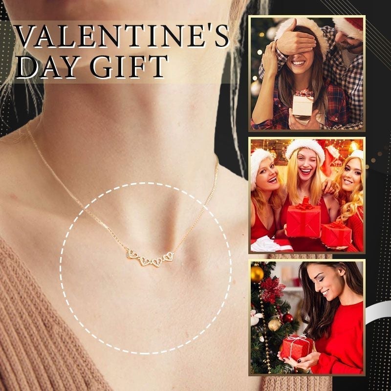 🎁Valentine's Day Gifts🎁50%OFF Lucky four-leaf clover & heart-shaped necklace