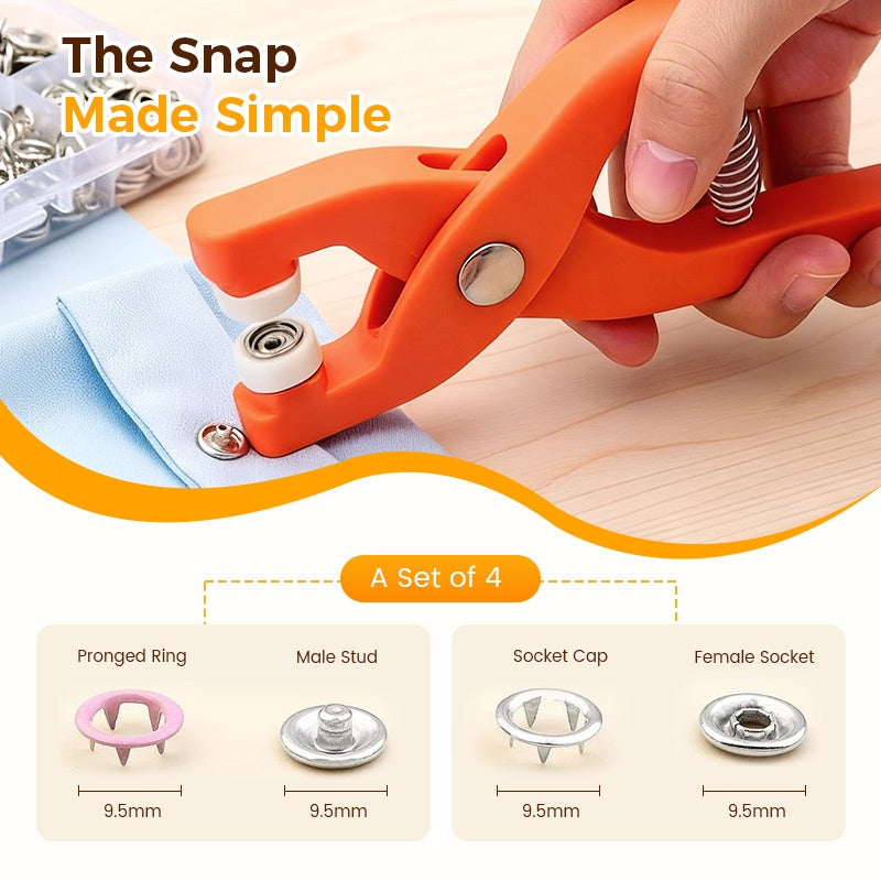 š„Metal Snap Buttons with Fastener Plier Tool Kit