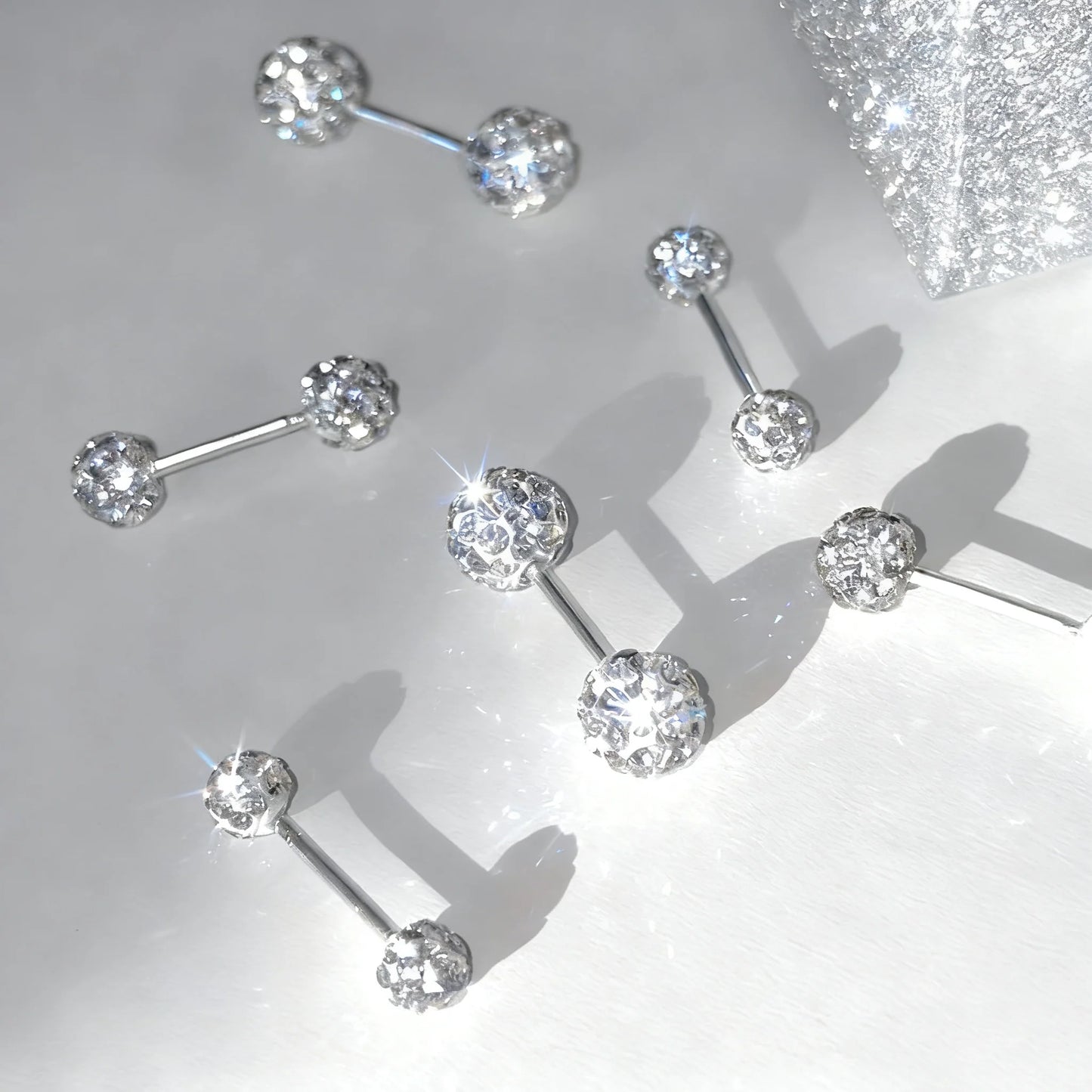 🌟 Sparkling Diamond Ball Stud Earrings 🌟