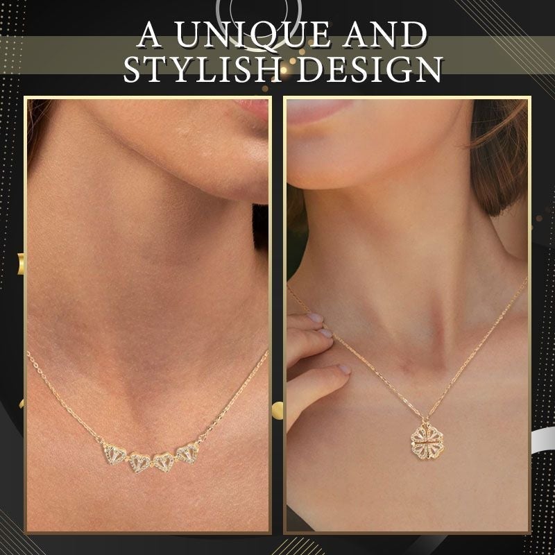 🎁Valentine's Day Gifts🎁50%OFF Lucky four-leaf clover & heart-shaped necklace