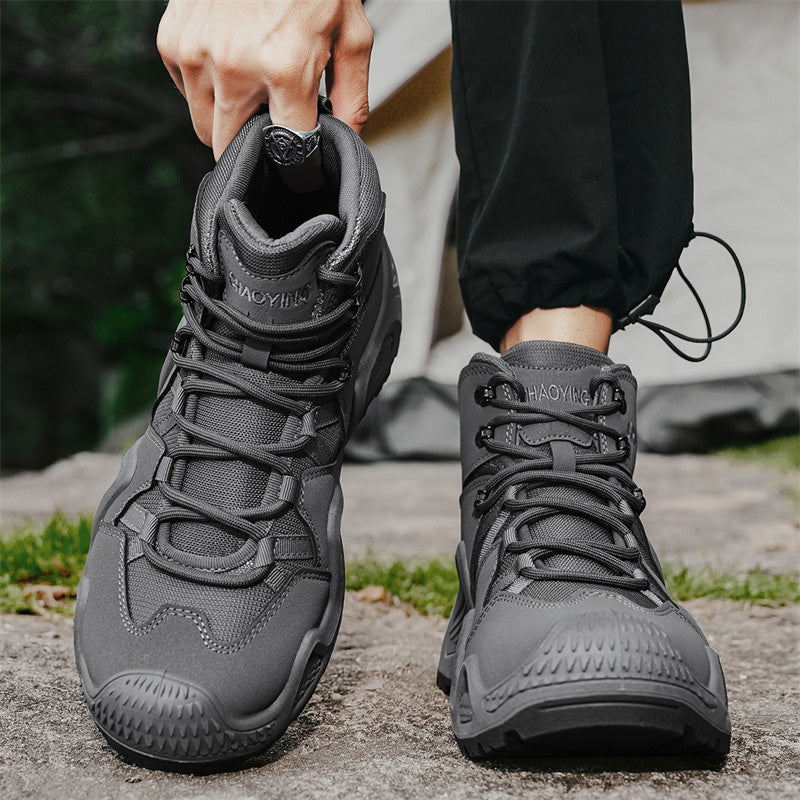 🥾Military-grade quality waterproof and non-slip men's outdoor mesh hiking shoes