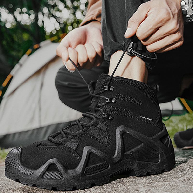 🥾Military-grade quality waterproof and non-slip men's outdoor mesh hiking shoes