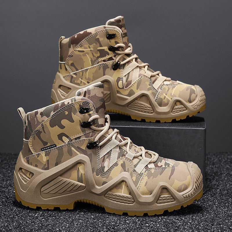 🥾Military-grade quality waterproof and non-slip men's outdoor mesh hiking shoes