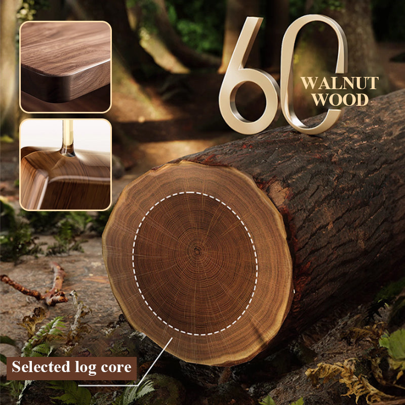 š„ Walnut Suction Cup Bathroom Shelf