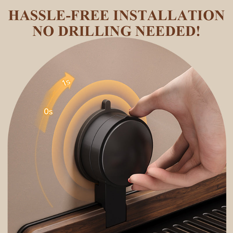 š„ Walnut Suction Cup Bathroom Shelf
