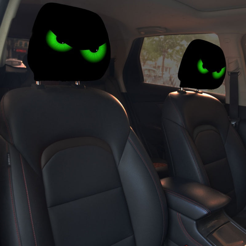 ๐ Funny Cartoon Car Headrest Covers โ 2PCS Universal Fit ๐