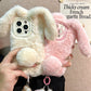 Plush Rabbit iPhone Case - Includes a Free Plush Bracelet