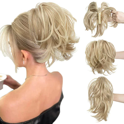 Synthetic Claw Clip In Ponytail Hair Extensions DIY Hair Clip Hair Bun