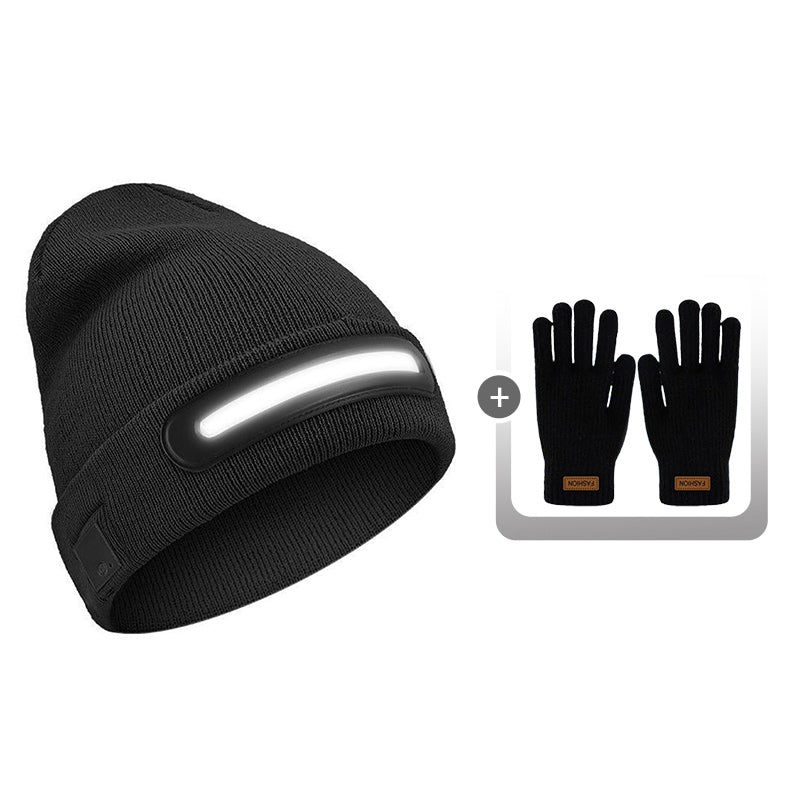 Rechargeable Bluetooth Beanie Hat with Light