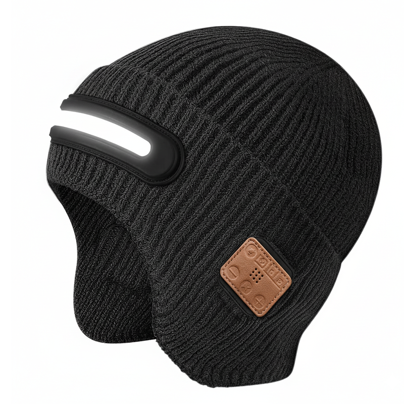 Rechargeable Bluetooth Beanie Hat with Light