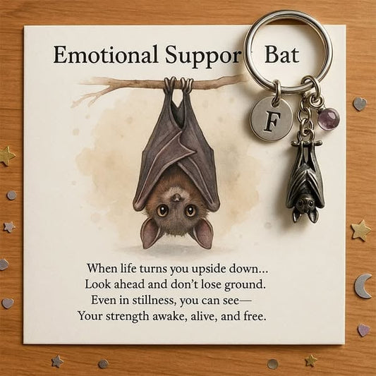 🎅Christmas Gift Idea 🎁🦇Emotional Support Bat Inspirational Keychain
