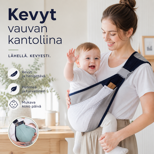4-in-1 hengittävä vauvan kantoreppu – 0–36 kuukautta, eteen/taakse/sisään/ulos – käsivapaa mukavuus vanhemmalle ja vauvalle! ✨