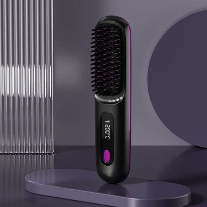 Wireless Ceramic Heating Hair Straightening Comb