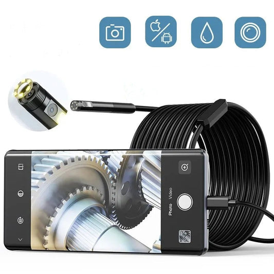 Waterproof Borescope Camera with Adjustable Light