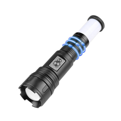 Zoomable LED Flashlight with Power Bank Function