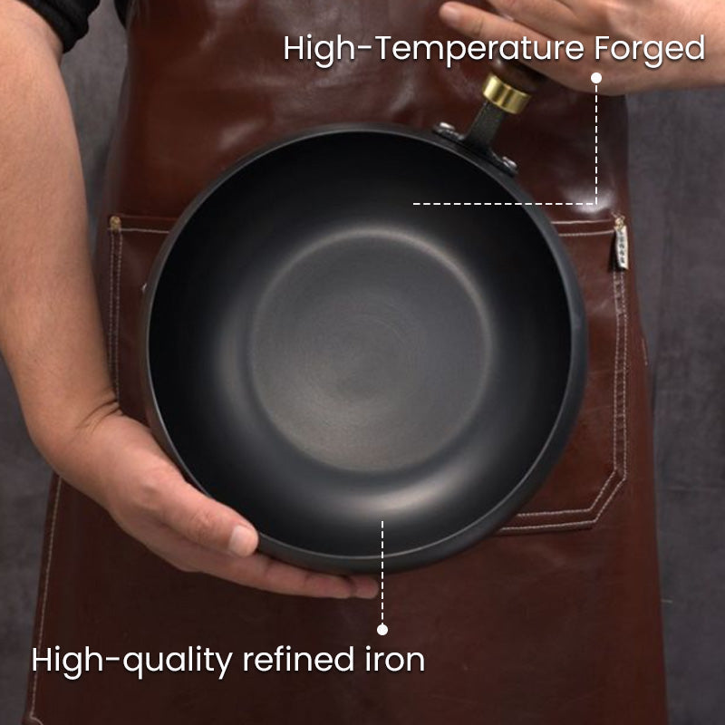 🍳Uncoated Thick Iron Pot