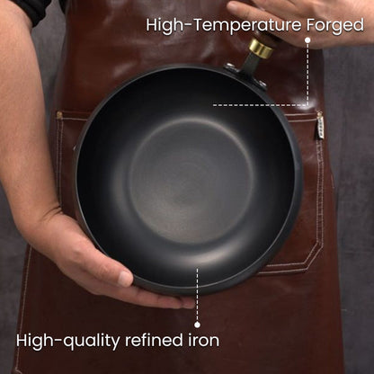 🍳Uncoated Thick Iron Pot