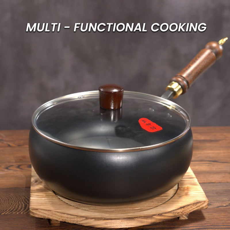 🍳Uncoated Thick Iron Pot