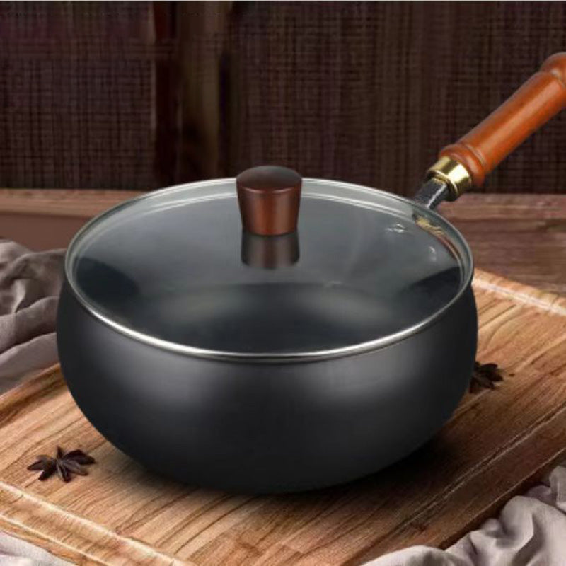 🍳Uncoated Thick Iron Pot