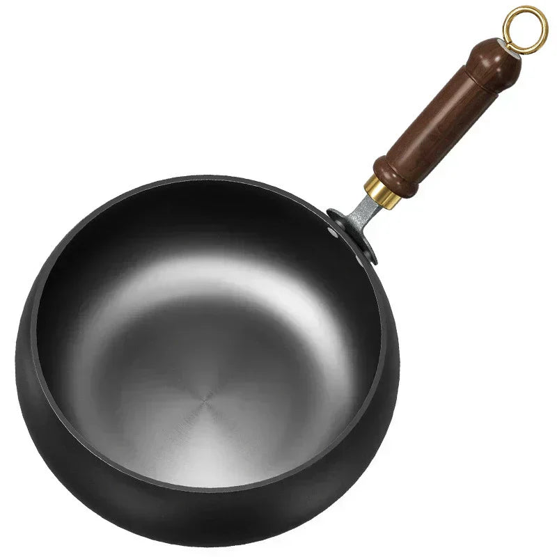🍳Uncoated Thick Iron Pot