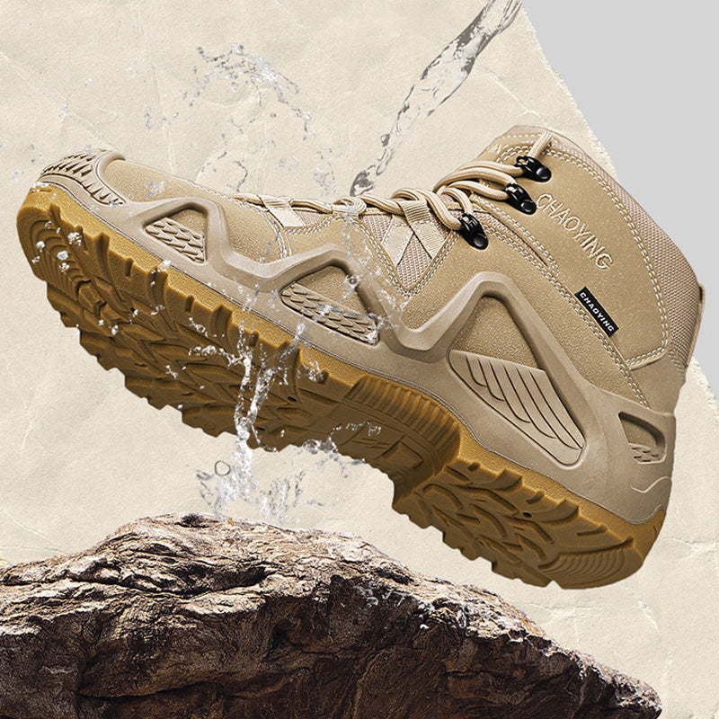 🥾Military-grade quality waterproof and non-slip men's outdoor mesh hiking shoes