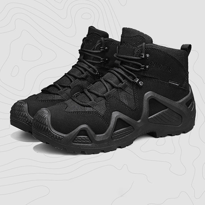 🥾Military-grade quality waterproof and non-slip men's outdoor mesh hiking shoes