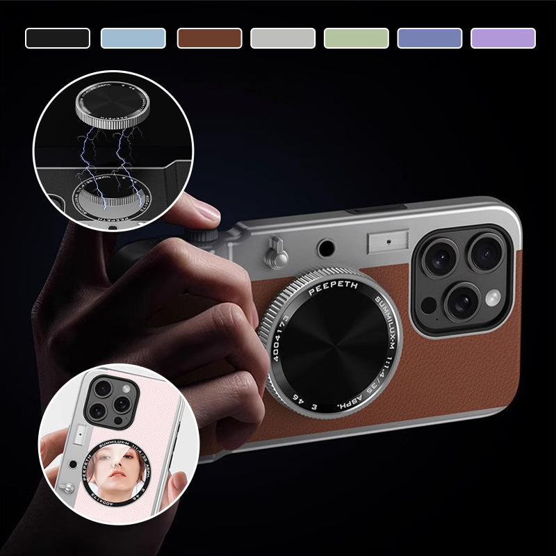 Magnetic Mirror Camera Phone Case for iPhone Series