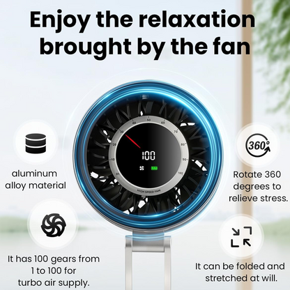 Rotating Foldable Display Turbo Fan