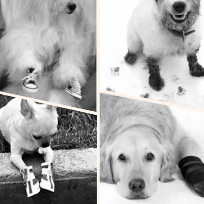 Breathable Glow-in-the-Dark Pet Shoes with Cut-out Design & Hook-and-Loop Closure for Small to Medium Dogs