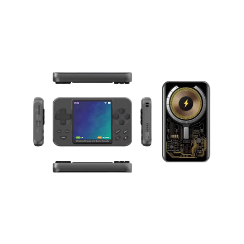 2-in-1 Magnetic Power Bank & HD Handheld Game Console