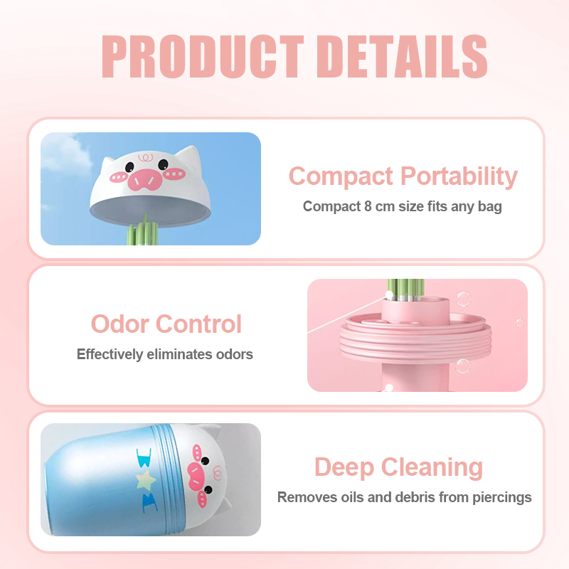 Compact Ear Piercing Cleaning Floss