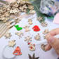 50/100PCS Unfinished Mini Wooden Christmas Ornaments