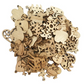50/100PCS Unfinished Mini Wooden Christmas Ornaments