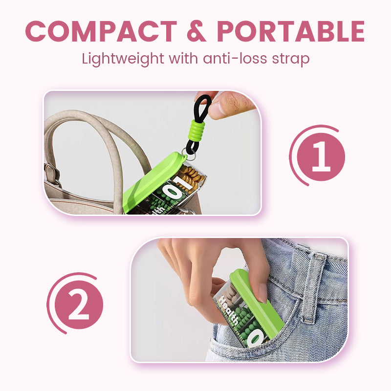 4 Compartments Portable Sealed Pill Organizer