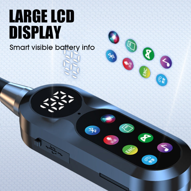 100Hrs Waterproof Bluetooth Neckband Headphones