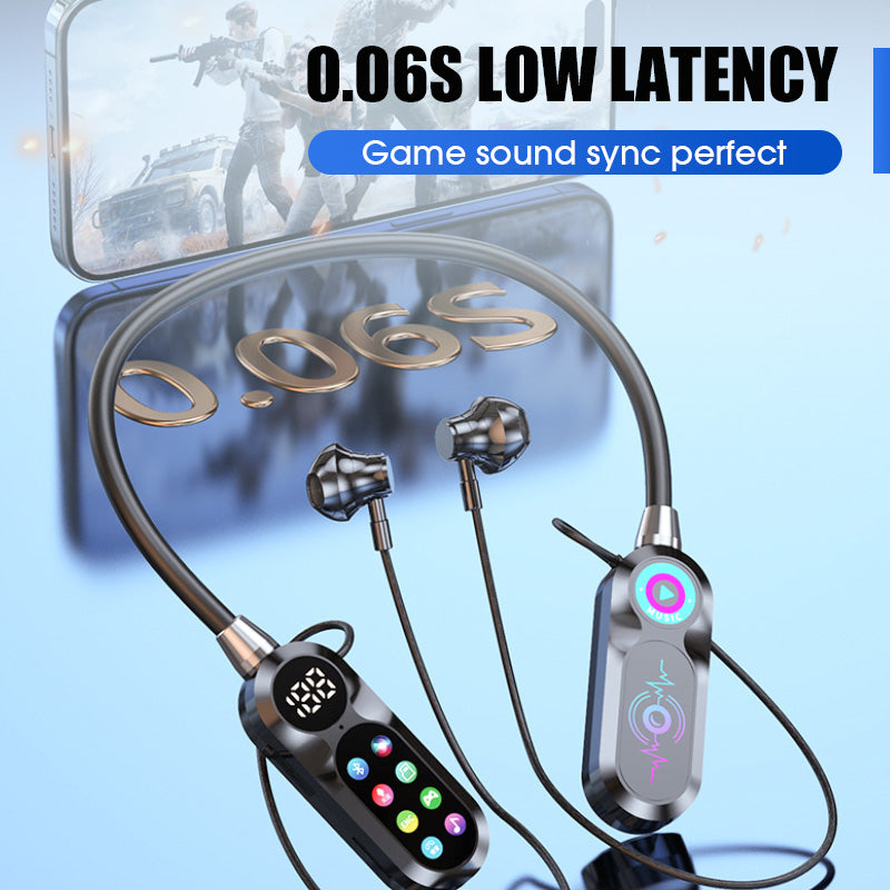 100Hrs Waterproof Bluetooth Neckband Headphones
