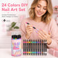 💅 24 väriä, kaksipäiset kynät – luo ammattimaiset kynnet helposti! 50% alennus – tilaa nyt! 💥✨