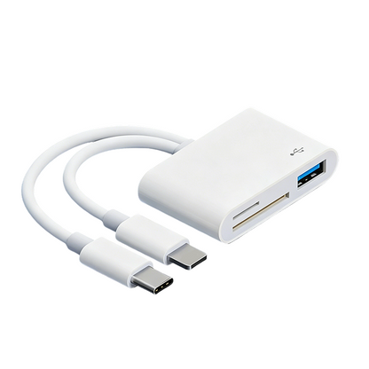 🔥50% ALE NYT! 5-in-1-muistikortinlukija USB-C- ja 8-pin-liitännöillä, kätevä ja monipuolinen 💾🔌📱✅💥