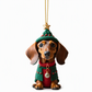 Christmas Dachshund Acrylic Hanging Ornament