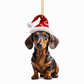 Christmas Dachshund Acrylic Hanging Ornament